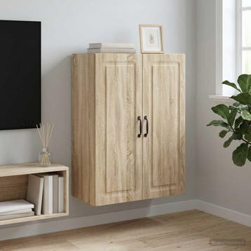 vidaXL Wandkast 66 x 34,5 x 90 cm Bewerkt hout Sonoma Eiken, Verzenden