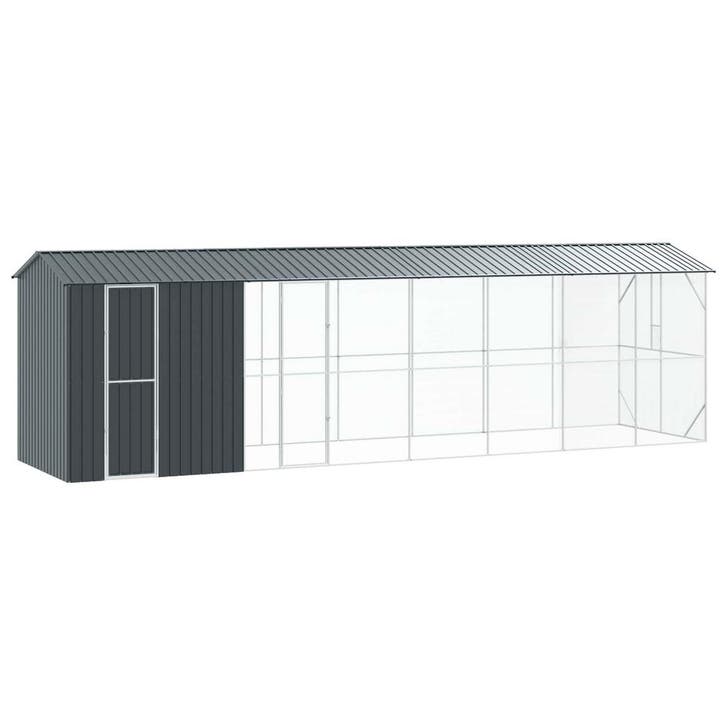 vidaXL Vogelkooi Antraciet 860 x 208 x 247 cm Gegevens staal, Dieren en Toebehoren, Vogels | Toebehoren, Nieuw, Verzenden