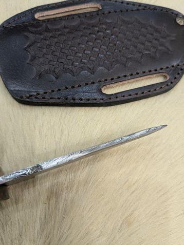 Handmade Damascus Steel Hunting Knife 219 with Wooden Handle