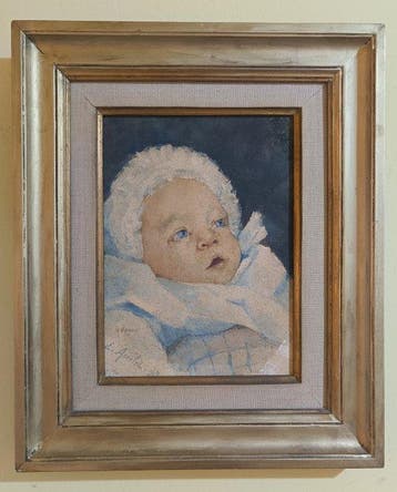 Franse school (XIX) - Ritratto di neonato - No Reserve