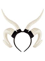 Haarband Hoorns Gewei Wit Kunststof Diadeemgel Godin Steenbo, Ophalen of Verzenden, Nieuw