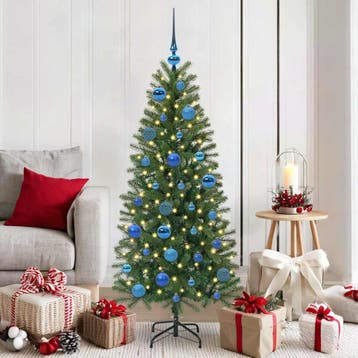 vidaXL Kerstbal Set 61 st 150 LEDs Warmwit Ø 6 cm, Verzenden