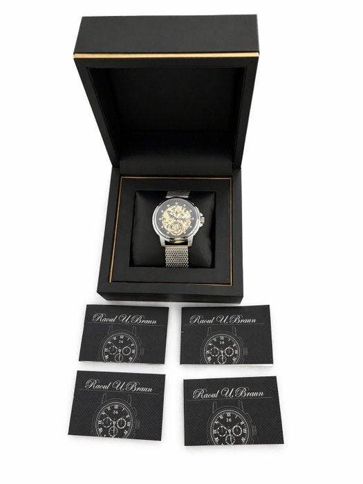 Raoul U Braun - Tourbillon Skeleton Automatic Real Diamonds, Bijoux, Sacs & Beauté, Montres | Hommes