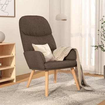 vidaXL Relaxstoel stof taupe, Verzenden