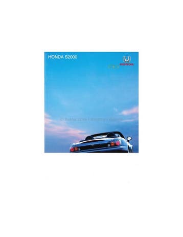 2004 HONDA S2000 BROCHURE ENGELS, Ophalen of Verzenden