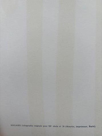 Pierre Soulages (1919-2022) - Siecle n 34, Antiek en Kunst