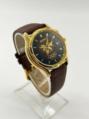 Seiko Kinetic 5M42-0F60 Nagano Olympic - Mens Watch Vintage, Nieuw