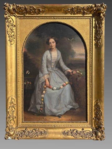 Pierre Dupuis (1833-1915) - Portrait dune jeune fille aux