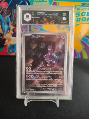 Pokémon - 1 Graded card - Mewtwo 183 Foil, Full art - Graad