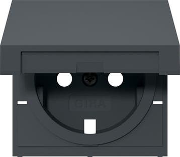 Gira Couvercle de prise Schuko Système 55 Anthracite -, Bricolage & Construction, Verzenden