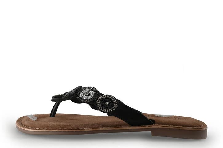 Lazamani Slippers in maat 41 Zwart, Kleding | Dames, Schoenen, Zwart, Zo goed als nieuw, Slippers, Verzenden