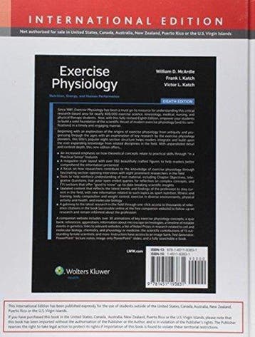 Exercise Physiology 8e International Ed 9781451193831, Boeken, Verzenden, Gelezen, William D. Mcardle