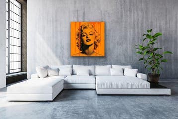Eric Brumette - MARILYN MONROE ORANGE - Toile L - LIMITED