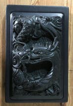 Japanese - Beeld, Dragon / Suzuri / Calligraphy Ink Stone /