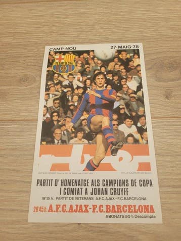 Affiche originale Adieux de Johan Cruyff (1978), Verzamelen, Nieuw