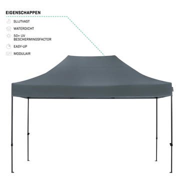 Partytent - 3x4.5 m - Premium easy-up Partytent | Grijs, Verzenden, Nieuw