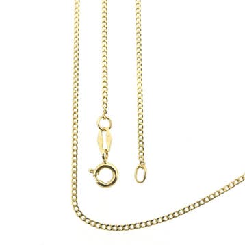 Gouden gourmetschakel ketting, Ophalen of Verzenden, Gebruikt, Goud, Goud