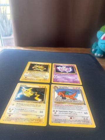 Pokémon - 4 Card - Electabuzz, Mewtwo, Pikachu, Dragonite, Nieuw