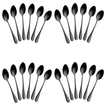Fako Bijoux - Theelepel / Koffielepel Classic - 12cm - Zwart, Verzenden, Nieuw