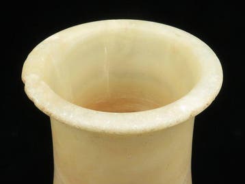 Oud-Egyptisch calciet-travertijn Rituele vaas - 17.5 cm