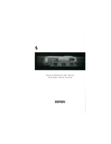 1997 FERRARI THE WIND TUNNEL BROCHURE 1278/97, Boeken, Ophalen of Verzenden, Nieuw