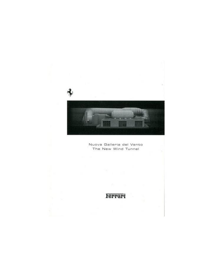 1997 FERRARI THE WIND TUNNEL BROCHURE 1278/97, Boeken, Auto's | Folders en Tijdschriften, Ophalen of Verzenden