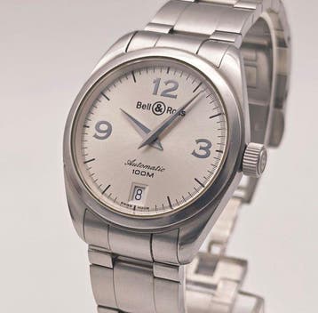 Bell & Ross - Vintage 123 34 mm Silver Dial Automatic Date -