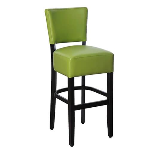 Barkruk | TARA | Kunstleer/Hout | Green | Wengé Frame |, Zakelijke goederen, Horeca | Keukenapparatuur, Nieuw in verpakking, Verzenden