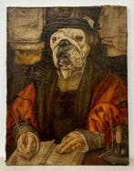 Spaanse school (XIX) - Ritratto antropomorfo, Antiek en Kunst