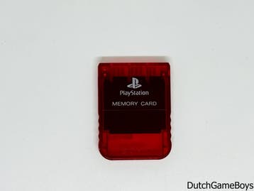 Playstation 1 / PS1 - Memory Card - Clear Red, Verzenden, Gebruikt