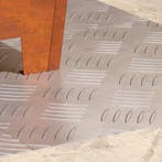 vidaXL Trap Tread Vierkant 4 pcs Zilver 40 x 40 cm Aluminium, Doe-het-zelf en Bouw, Ladders en Trappen, Verzenden, Nieuw