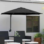 vidaXL Tuinparasol Zwart 248 x 248 x 148 cm Polyester en, Verzenden, Nieuw