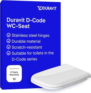 Hygienische Duravit D-Code toiletzitting: krasbestendig e..., Doe-het-zelf en Bouw, Verzenden, Zo goed als nieuw, Toilet