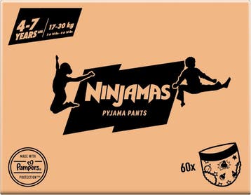 Ninjamas 60 stuks | Retour deal | Snel weg = plezant, Verzenden, Nieuw