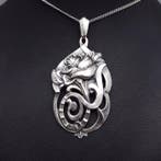 Argent, Art nouveau, Roos - Collier avec pendentif - Alex, Antiquités & Art