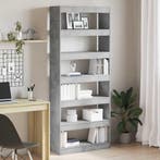 vidaXL Boekenkast met plank Beton Grijs 80 x 30 x 198 cm, Verzenden