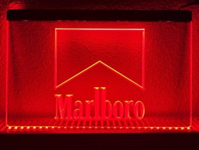 Marlboro neon bord lamp LED verlichting reclame lichtbak, Huis en Inrichting, Lampen | Overige, Nieuw, Verzenden