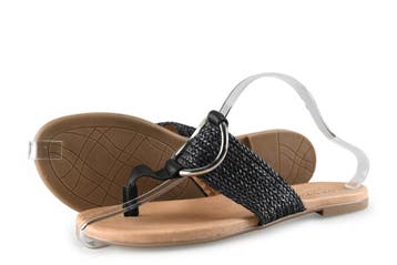 Omoda Sandalen in maat 38 Zwart, Verzenden, Zwart, Omoda, Sandalen of Muiltjes