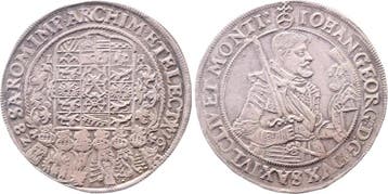 Duitsland taler, daalder Sachsen 1657 Johan Georg, ss+, s..., Verzenden