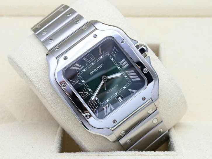 Cartier Santos Ref. WSSA0062 Year 2024 (Box & Papers), Handtassen en Accessoires, Horloges | Heren, Staal, Nieuw, Staal, Overige merken