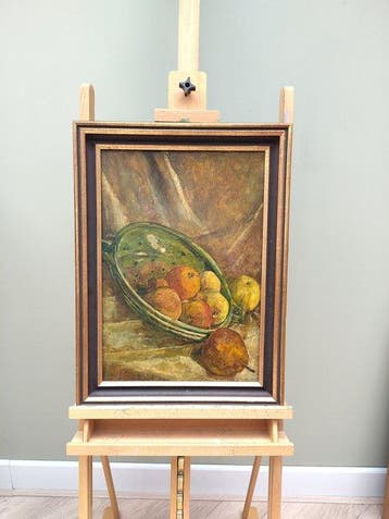 Europese school (XIX) - Stilleven met fruit in groene schaal