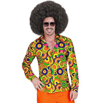 Disco 70S Blouse Gekleurd Heren, Kleding | Heren, Verzenden, Nieuw