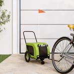 vidaXL Hondenfietstrailer oxford stof en ijzer groen en, Verzenden, Nieuw