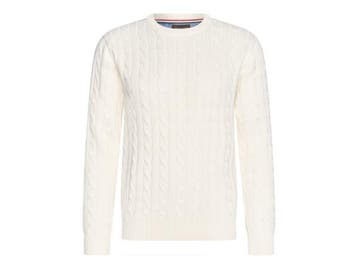 Veiling - Cappuccino Italia Adria Kabel Trui Wit - XXL, Nieuw