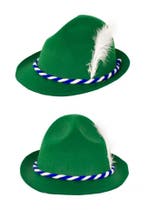 Tiroler Hoed Groen Jagershoedje Oktoberfest Hoedje Tirol Bie, Ophalen of Verzenden, Nieuw