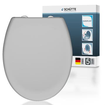 Ovale Schutte wc-bril grijs | OP = OP, Huis en Inrichting, Verzenden, Zo goed als nieuw, Grijs, Overige typen