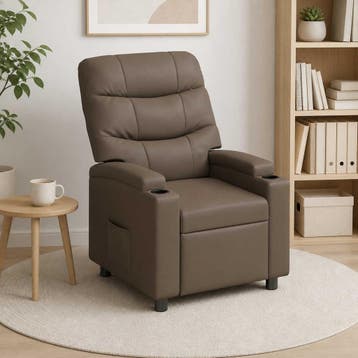 vidaXL Ligstoel Grijs 75 x 93 x 102 cm Stof, Verzenden, Nieuw