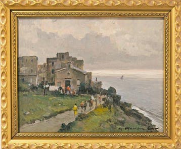 Mario Maresca Serra (1912 - 1991) - Verso la chiesa