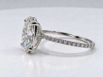 Zonder minimumprijs - Ring - 14 karaat Witgoud - 2.02ct. tw., Nieuw