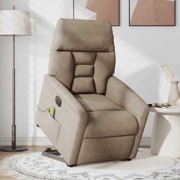 vidaXL Sta-op-massagestoel elektrisch verstelbaar, Huis en Inrichting, Fauteuils, Verzenden, Nieuw